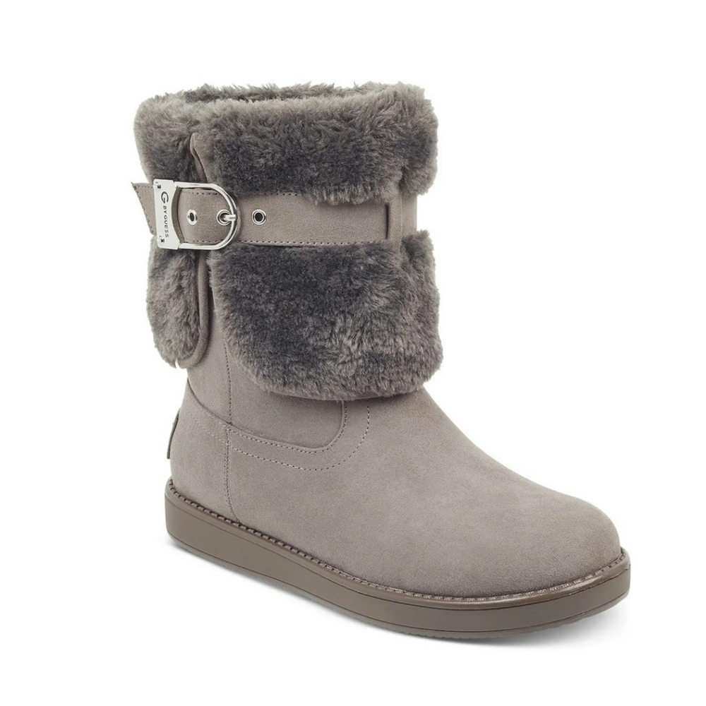 Size 10 G by Guess Womens Aussie Ankle Cold Weather Boots Gray warm shoes